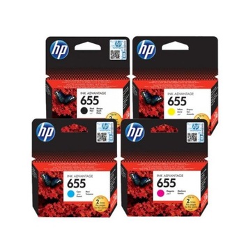 4x tusz org. HP 655 CMYK 3525 4615 4625 5525 6525