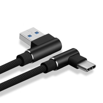 Прямоугольный нейлоновый кабель USB-C 3.1 Type C — USB 2.0, 1 м