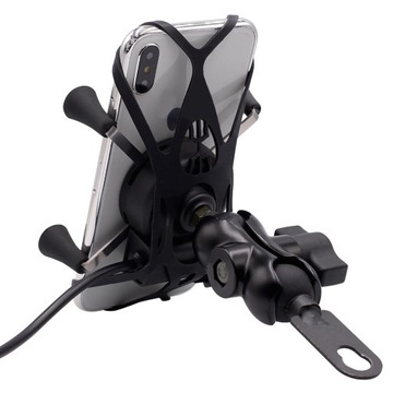 ДЕРЖАТЕЛЬ ДЛЯ ТЕЛЕФОНА НА МОТОЦИКЛЕ, ЗЕРКАЛО ВКЛ./ВЫКЛ.