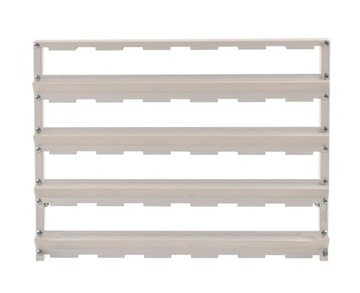 Полка с контейнерами для туалетных лотков мастерских, 24 емкости.