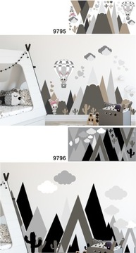 детские наклейки на стены горы воздушный шар XXL