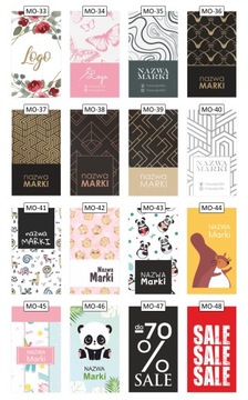 ЭТИКЕТКИ, ВЕШАЛКИ ДЛЯ ОДЕЖДЫ, отверстие, 250 шт. ДИЗАЙН.