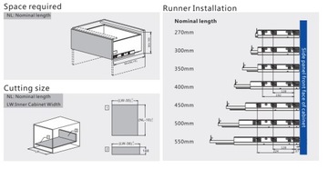 MAGICBOX L-500 H-170 Кухонный ящик АНТРАЦИТ