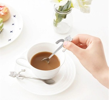 MINI ŁYŻKA ŁYŻECZKA DESEROWA OZDOBNA KOTEK ŁAPKI