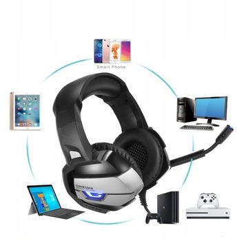 СВЕТОДИОДНЫЕ ИГРОВЫЕ НАУШНИКИ ONIKUMA PS4 PC K5