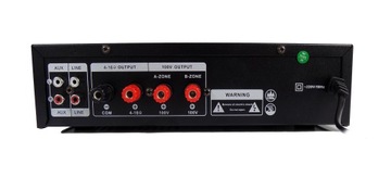 NAGŁOŚNIENIE SUFITOWE 8 GŁOŚNIKÓW WZMACNIACZ BLUETOOTH USB STREFY