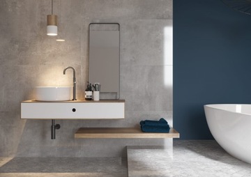 Płytki łazienkowe poler Softcement Silver 120x120
