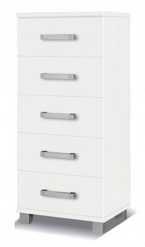 Komoda wąska nowoczesna 50 cm biały mat X23