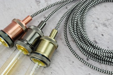 кабель плетеный железный 3х0,75 лофт ретро паук