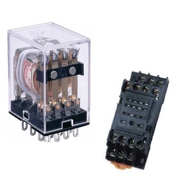 Przekaźnik MY4N 4P 230V AC/5A+PODST CEWKA 24V DC
