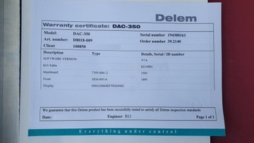 Управление ЧПУ Delem DAC350 Гильотина с ЧПУ