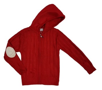 SWETER NA ZAMEK z kapturem r 2 - 92 cm RED