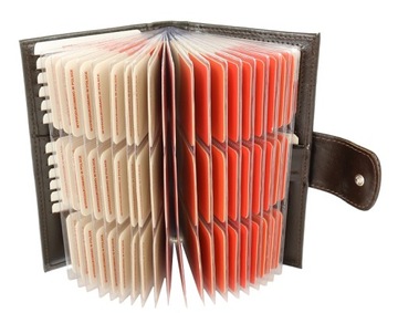 БОЛЬШОЙ КОЖАНЫЙ ОРГАНАЙЗЕР ДЛЯ ВИЗИТНЫХ КАРТочек ВИЗИТНАЯ КАРТОЧКА PL