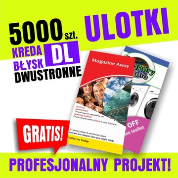 ЛИСТОВКИ DL 5000 шт. ЦВЕТНЫЕ + ДИЗАЙН ISO