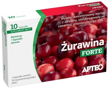 ŻURAWINA FORTE APTEO 10 kaps. UKŁAD MOCZOWY