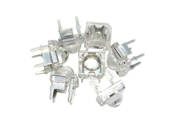 Dioda LED SUPER FLUX 90° 4-CHIP niebieska - 10szt