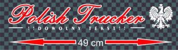 ПОЛЬСКИЙ ГРУЗОВИК, наклейка TIR, любой ТЕКСТ
