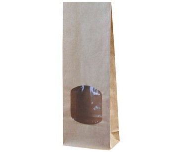 TOREBKI PAPIEROWO-CELOFANOWE z okienkiem 20/4/7 cm