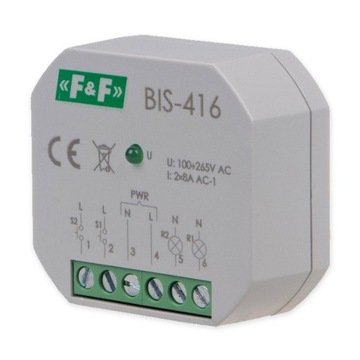 PRZEKAŹNIK BISTABILNY Ø60 2Z 230V F&F BIS-416