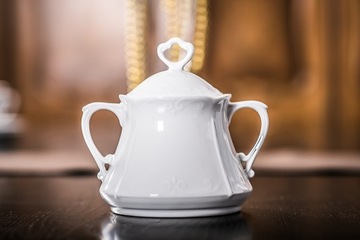 ХОДЗЕЖ КАМЕЛИЯ БЕЛАЯ ФАРФОРОВАЯ САХАРНИЦА 350мл