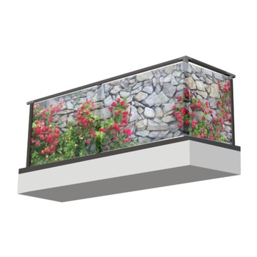 siatka mata BALKONOWA na wymiar projekt RÓŻANY MUR
