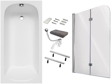 WANNA prostokątna POLIMAT CLASSIC 150x70 PARAWAN