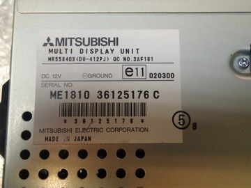 НАВИГАЦИОННЫЙ ДИСПЛЕЙ PAJERO DVD MR558403