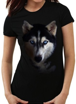 HUSKY SIBERIAN HUSKY koszulka damska z psem r. S