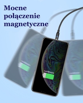 МАГНИТНЫЙ КАБЕЛЬ 3в1 USB-C МИКРОУСБ IPHONE QC 3.0