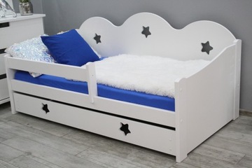 белая детская кровать MIKI 80x160 ящик МАТРАС