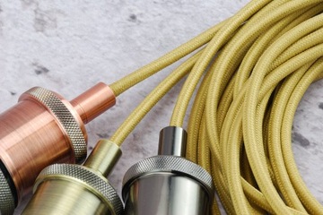 плетеный золотой кабель лофт-паук в стиле ретро