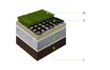Георешетка Мультигравий зеленая 60x60см Stone Grass