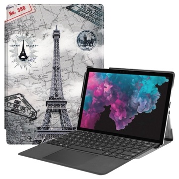 Etui do Microsoft Surface Pro 4 5 6 7 wieża eiffla