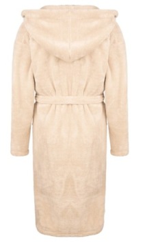 Мужской толстый халат с капюшоном бежевый L XL мягкий