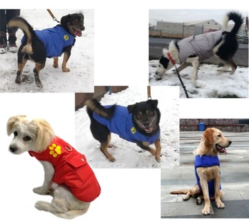 Двусторонняя куртка ЗИМА, одежда для собаки среднего размера, размер М.