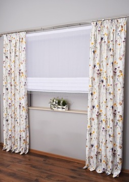 ГОТОВЫЙ ШТОР ЦВЕТЫ ЦВЕТЫ ЧЛЕНЫ 140 Х 180