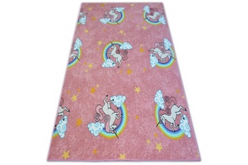 Dywan DZIECIĘCY UNICORN róż JEDNOROŻEC PONY DLA DZIEWCZYNKI 200x400 cm