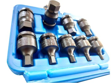 Nasadki udarowe imbusowe 1/2'' 5-19 mm 9 sztuk