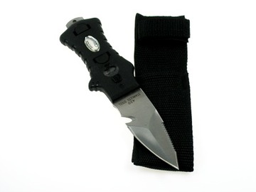 Нож Scubatech Minirazor Alfa, черный, нейлоновая кобура
