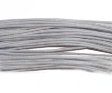GUMKA BIAŁA ELASTYCZNA POWLEKANA OKRĄGŁA DO MASECZEK 1MM 1MB BIAŁY