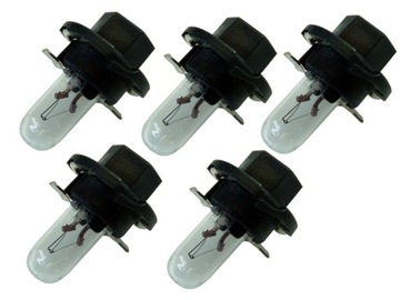 zestaw 5 x Żarówka R5 oprawa B8.4D zegar panel 1,2W 12V 5 SZT