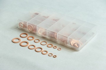 МЕДНЫЕ ШАЙБЫ УПЛОТНЕНИЯ МАСТЕРСКАЯ СТАНДАРТ МЕГА НАБОР 150 ШТ.