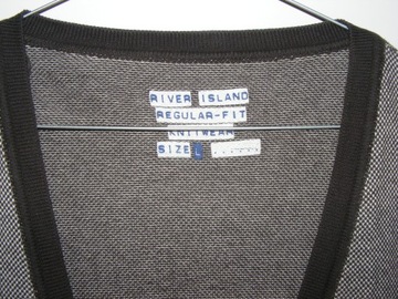 RIVER ISLAND bawełniany zapinany sweter R L