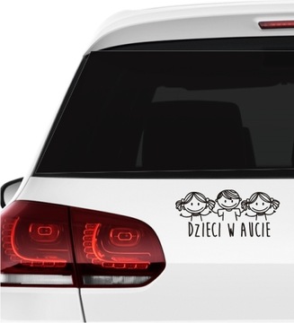 Naklejka na auto szybę Dzieci Dzieciaki w Aucie *WZORY *KOLORY *26cm