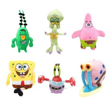 SPONGEBOB KANCIASTOPORTY 6 SZTUK maskotek zestaw