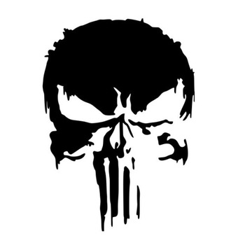 Naklejka PUNISHER czaszka skull czacha 12 cm AB10