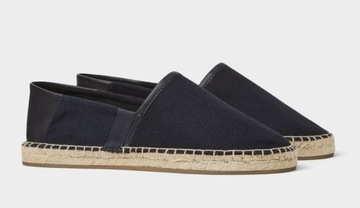 ZARA GRANATOWE BUTY ESPADRYLE Z JUTOWA PODESZWA 39