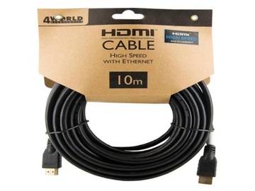 DŁUGI Kabel HDMI - HDMI 10m 4K 4K2K 3D HIGH SPEED