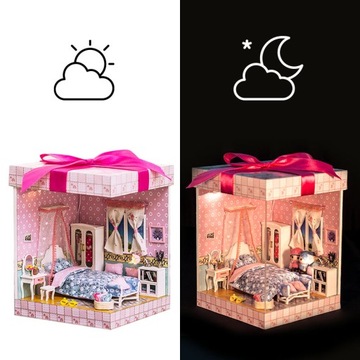 Модель дома своими руками КОМНАТА ПОДАРОК ​​LED 3D-пазл