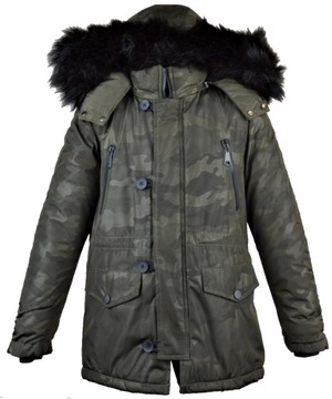 kurtka ZIMOWA PUCHOWA T1-18Z4 MORO FUTERKO 98/104